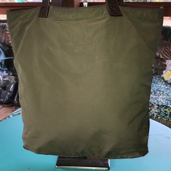COPY - Great Condition Celine Green Nylon Tote Bag. With Certificate of Authent… - Picture 3 of 16